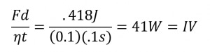equation for the power term